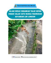 Hujan Lebat Sebabkan Talud Rumah Warga di Guyangan Lor Longsor